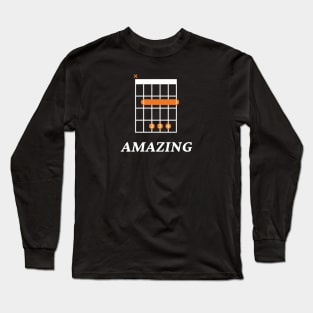 B Amazing B Guitar Chord Tab Dark Theme Long Sleeve T-Shirt